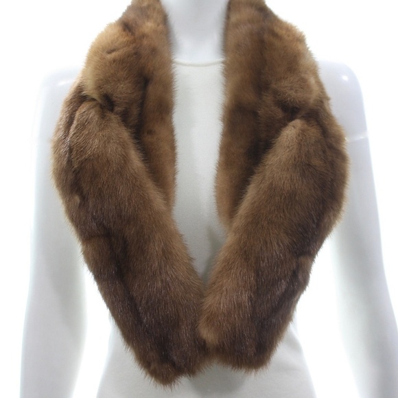 Rhomberg's Accessories - RHOMBERG'S BROWN MINK FUR COLLAR